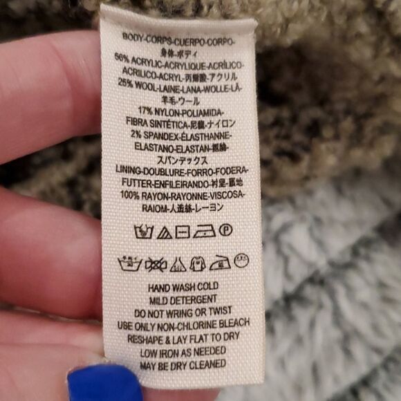 Free People stripe fuzzy sweater cardigan jacket Size S! - Picture 10 of 16